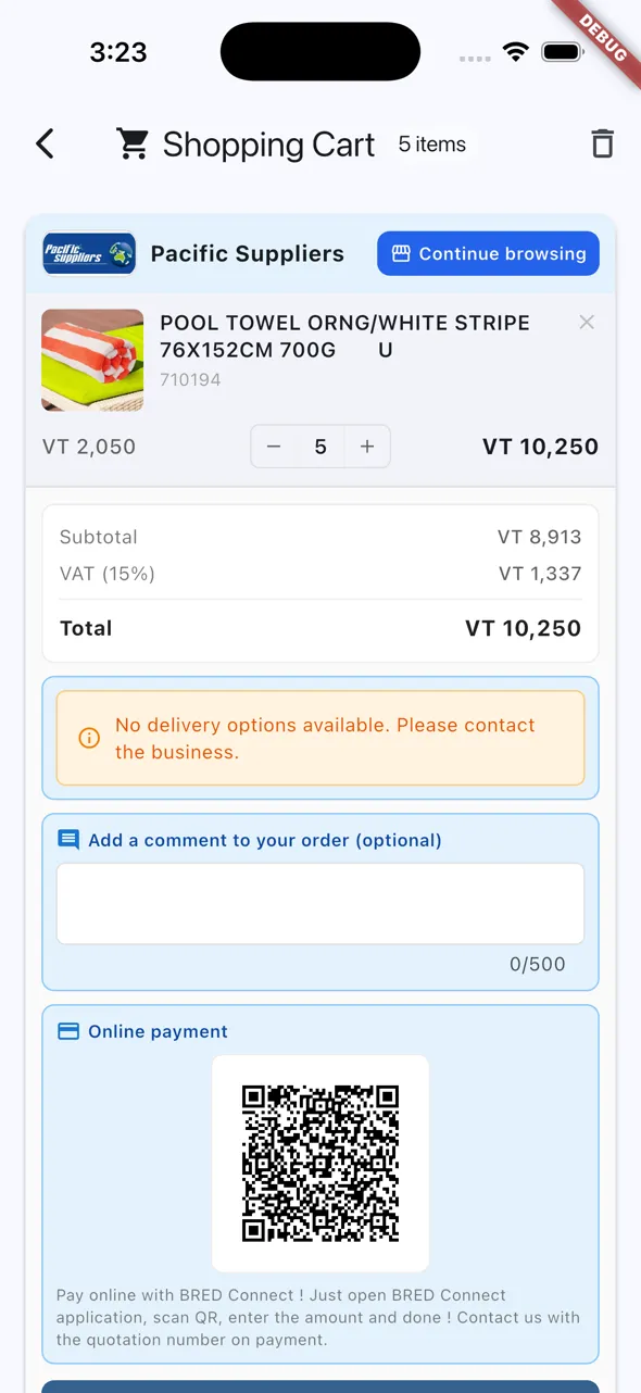 Submit quote requests to local sellers